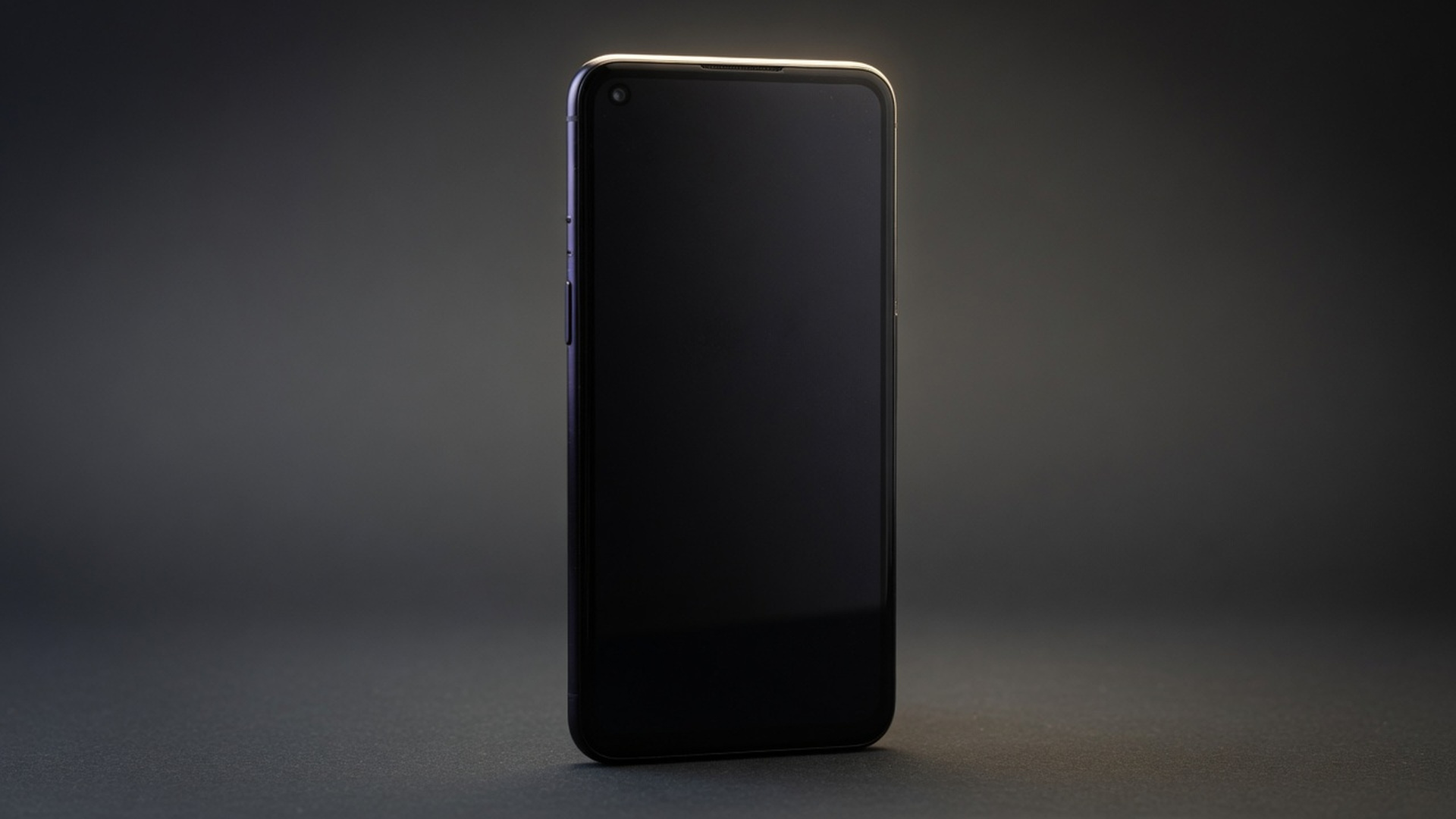 Android phone, front facing, empty screen