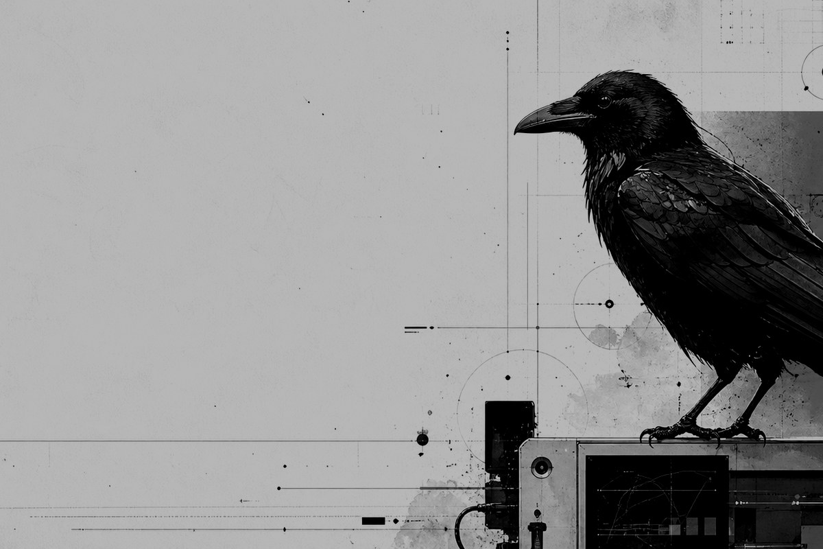 Korvo — monochrome editorial mark